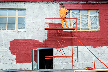 Home painting red 1
